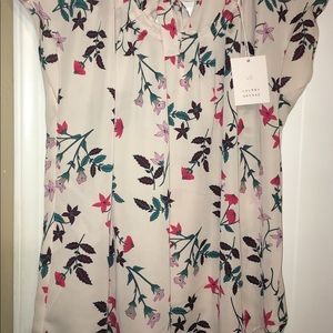 Lauren Conrad pleat neck top